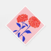 オレンジ色の花 スタンダードランチョンナプキン (角)