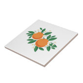 オレンジ色の花 タイル (側面)