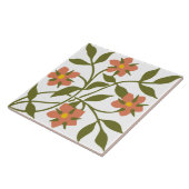 オレンジ色の花 タイル (側面)