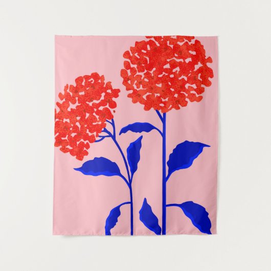 オレンジ色の花 タペストリー (正面)