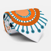 オレンジ色の花 ネクタイ (ロール)