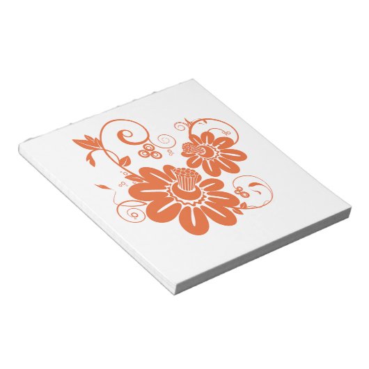 オレンジ色の花 ノートパッド (アングル)