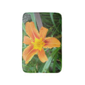オレンジ色の花 バスマット (正面縦)