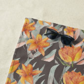 オレンジ色の花 ビーチタオル (インサイチュ)