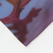 オレンジ色の花 フリースブランケット (角)