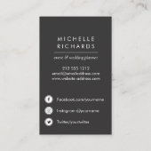 オレンジ色の花 |プロフェッショナルソーシャルメディアのアイコン 名刺 (裏面)