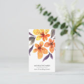 オレンジ色の花 |プロフェッショナルソーシャルメディアのアイコン 名刺 (スタンド正面)