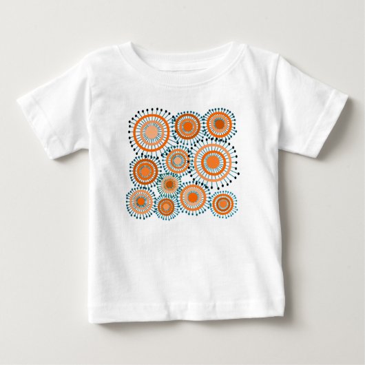 オレンジ色の花 ベビーTシャツ (正面)
