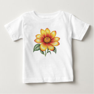 オレンジ色の花 ベビーTシャツ
