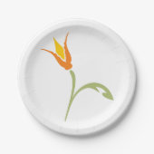 オレンジ色の花 ペーパープレート (正面)