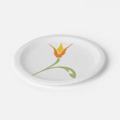 オレンジ色の花 ペーパープレート (アングル)