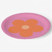 オレンジ色の花 ペーパープレート (アングル)