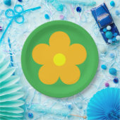 オレンジ色の花 ペーパープレート (パーティー)