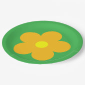 オレンジ色の花 ペーパープレート (アングル)