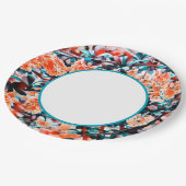 オレンジ色の花 ペーパープレート (アングル)