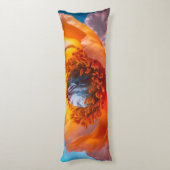 オレンジ色の花 ボディピロー (裏面 (縦))