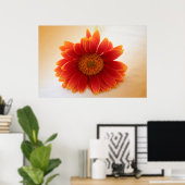 オレンジ色の花 ポスター (ホームオフィス)