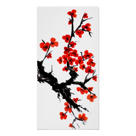 オレンジ色の花 ポスター (正面)