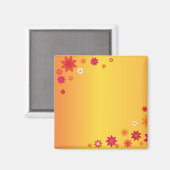 オレンジ色の花 マグネット (正面/裏面)
