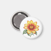 オレンジ色の花 マグネット (正面/裏面)