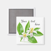 オレンジ色の花 マグネット (正面/裏面)