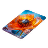 オレンジ色の花 マグネット (左側)