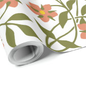 オレンジ色の花 ラッピングペーパー (ロールコーナー)