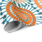 オレンジ色の花 ラッピングペーパー (ロールコーナー)