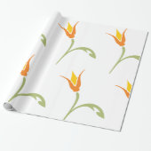 オレンジ色の花 ラッピングペーパー (アンロールド)