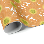 オレンジ色の花 ラッピングペーパー (ロールコーナー)