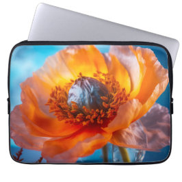 オレンジ色の花 ラップトップスリーブ