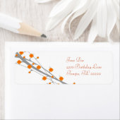 オレンジ色の花 ラベル (インサイチュ)