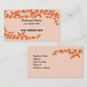 オレンジ色の花 名刺 (正面/裏面)