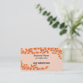 オレンジ色の花 名刺 (スタンド正面)