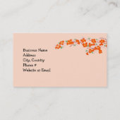 オレンジ色の花 名刺 (裏面)