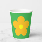 オレンジ色の花 紙コップ (裏面)