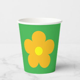 オレンジ色の花 紙コップ