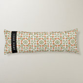 オレンジ色の花、花の模様、ぼほ、あなたの名前 ボディピロー (裏面)