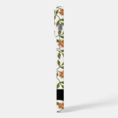 オレンジ色の花、花の模様、ぼほ、あなたの名前 iPhoneケース (左側面)