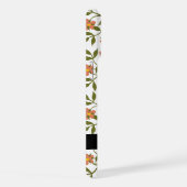オレンジ色の花、花の模様、ぼほ、あなたの名前 iPhoneケース (右側面)