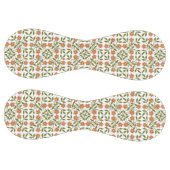 オレンジ色の花、花の模様、緑、ぼほ ソフトボール (パネル)