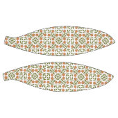 オレンジ色の花、花の模様、緑、ぼほ バスケットボール (パネル)