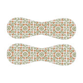 オレンジ色の花、花の模様、緑、ぼほ 野球ボール (パネル)