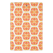 オレンジ色の花、花の模様、花の模様 ミニクリップボード (裏面)