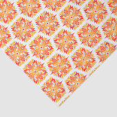 オレンジ色の花、花の模様、花の模様 薄葉紙 (詳細)