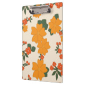 オレンジ色の花、花柄、花柄 クリップボード (左)