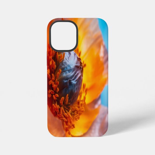 オレンジ色の花 iPhoneケース (裏面)