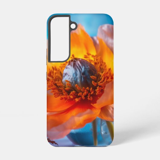 オレンジ色の花 SAMSUNG GALAXYケース (裏面)
