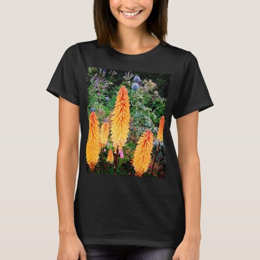 オレンジ色の花 Tシャツ (正面)