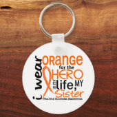 オレンジ色の英雄2姉妹MS多発性硬化症 キーホルダー (正面)